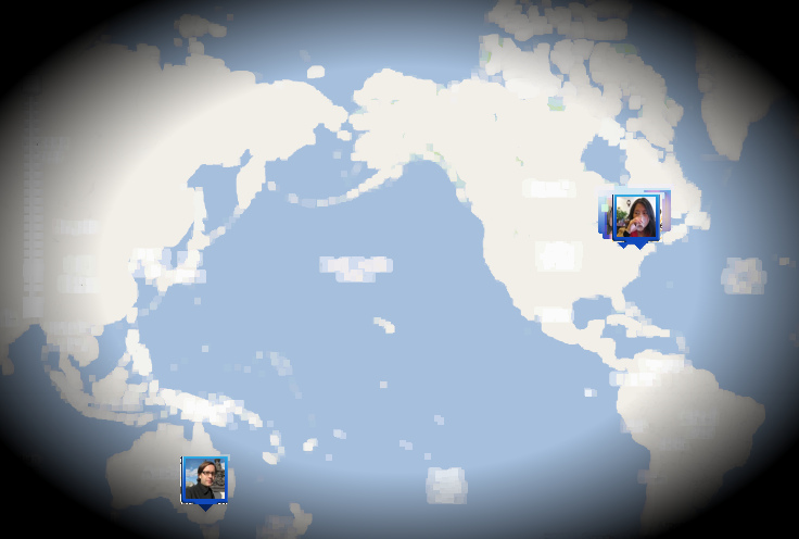 My wife on and I on Google Latitude, filtered for how I see it