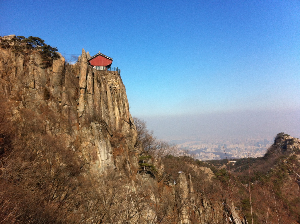 Summit (연주대) of Gwanaksan (관악산) in Seoul, Korea: January 2012