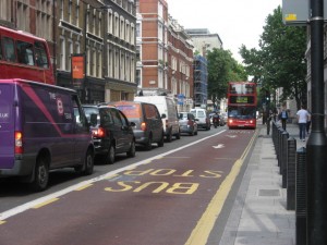 This is a bus lane. Enjoy. London, UK: June 2011