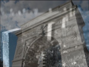 Washington Square Park Arch Superimposed with Potter's Field
